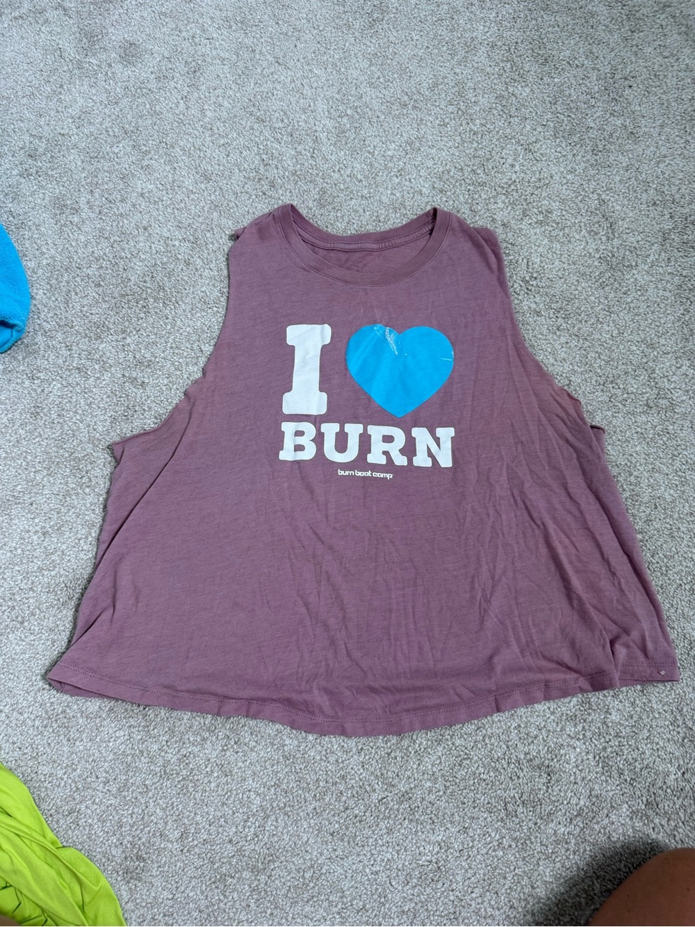 Mauve Graphic 'I ♥ Burn' Sleeveless Tank Top